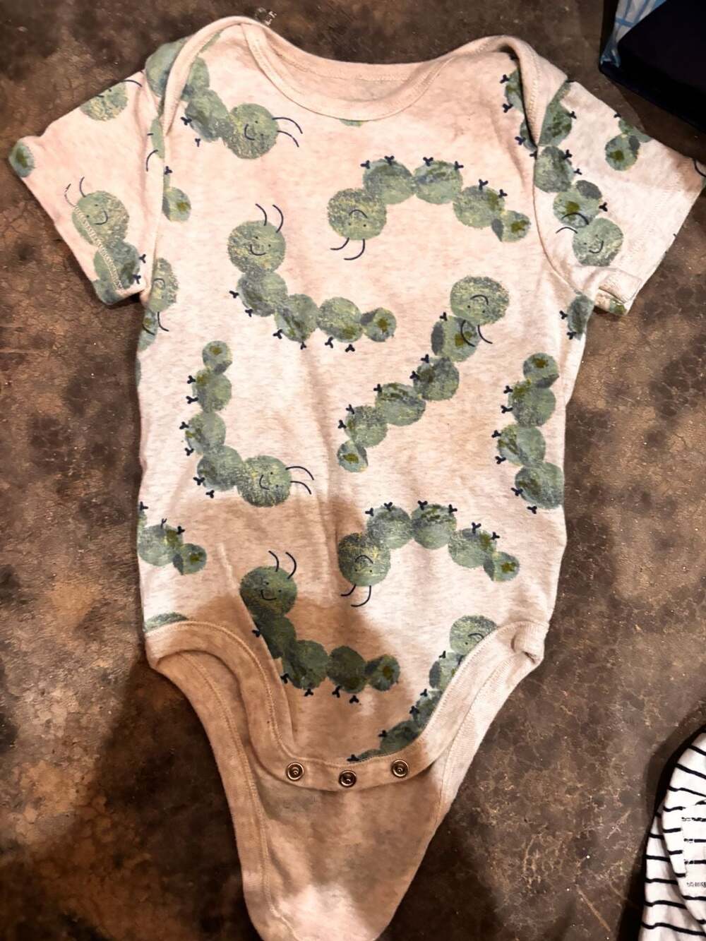 Old Navy Short-Sleeve Baby Bodysuit with Caterpillar Print Size 18-24M